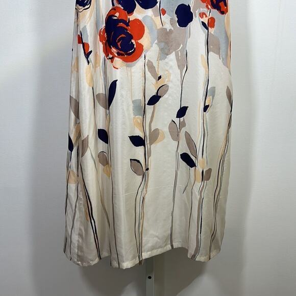 ISABELLA SINCLAIR ANTHROPOLOGIE Women's Garden Party Floral Dress Ivory Size 8 - Picture 9 of 16